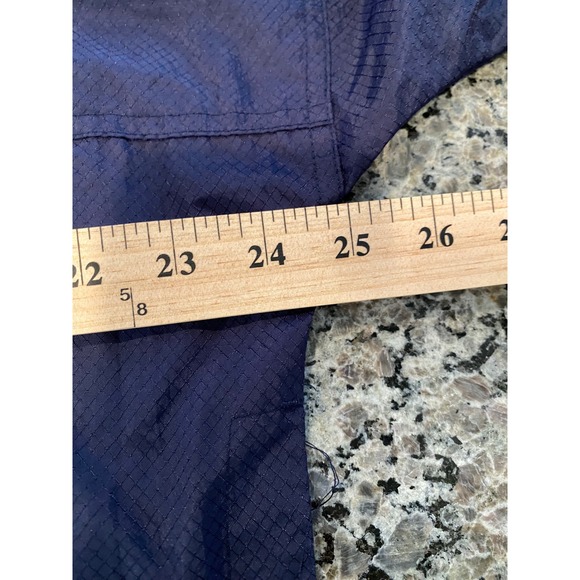 Vintage Adidas Mens Medium Navy Blue Ripstop Hooded Windbreaker Jacket 90s - Picture 14 of 14